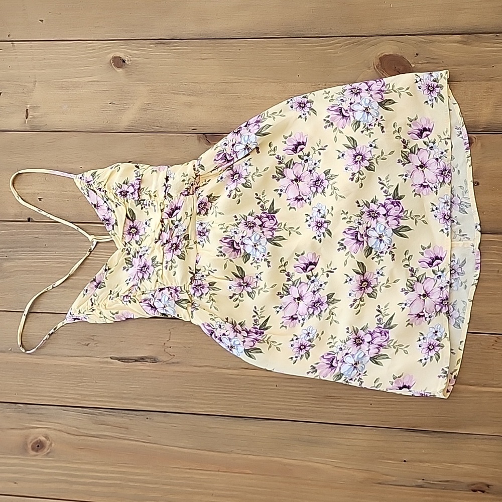 Forever 21 Floral Lace Up Sundress